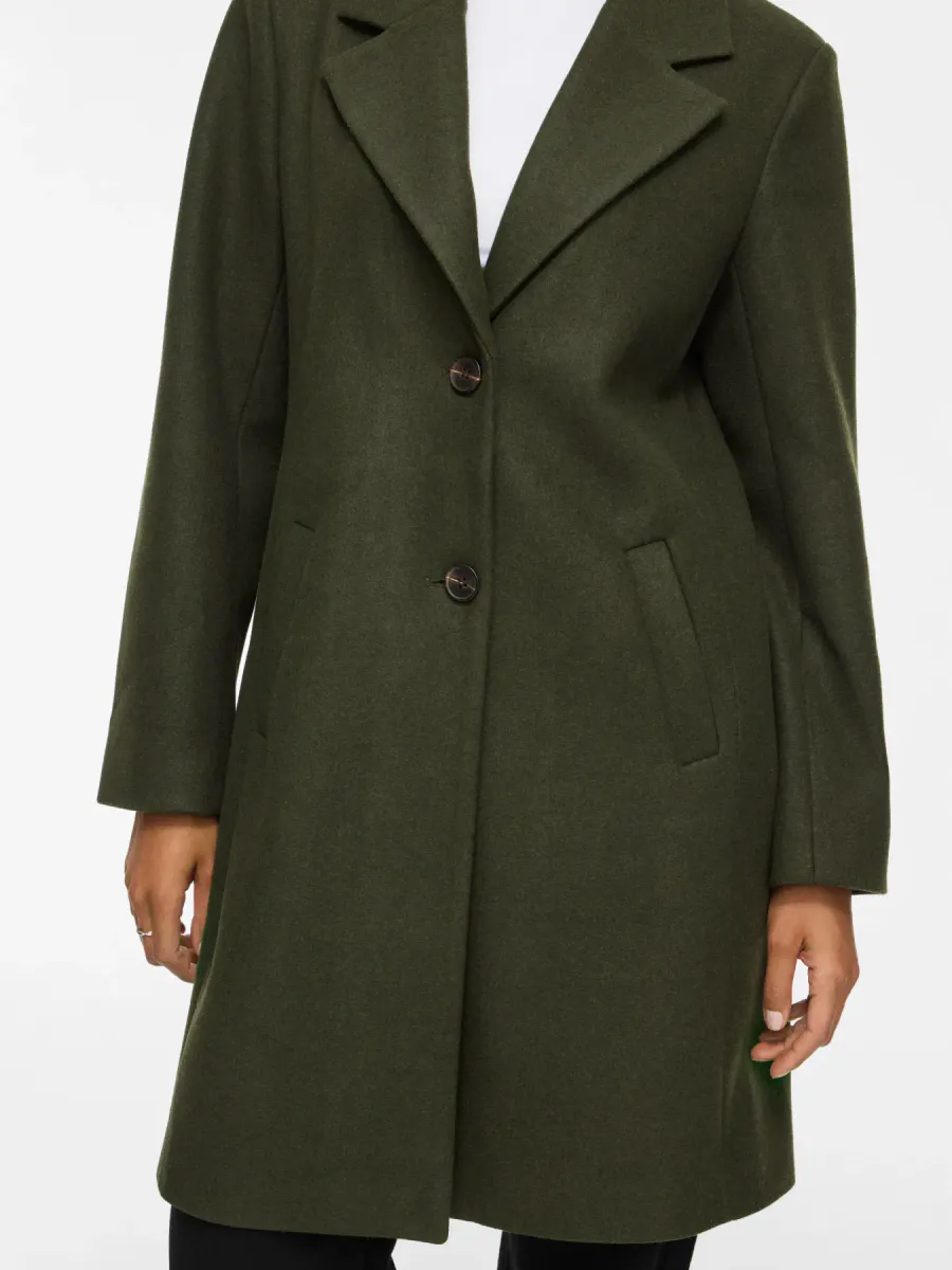 VICLAUDIA BUTTON COAT FORREST NIGHT MELANGE
