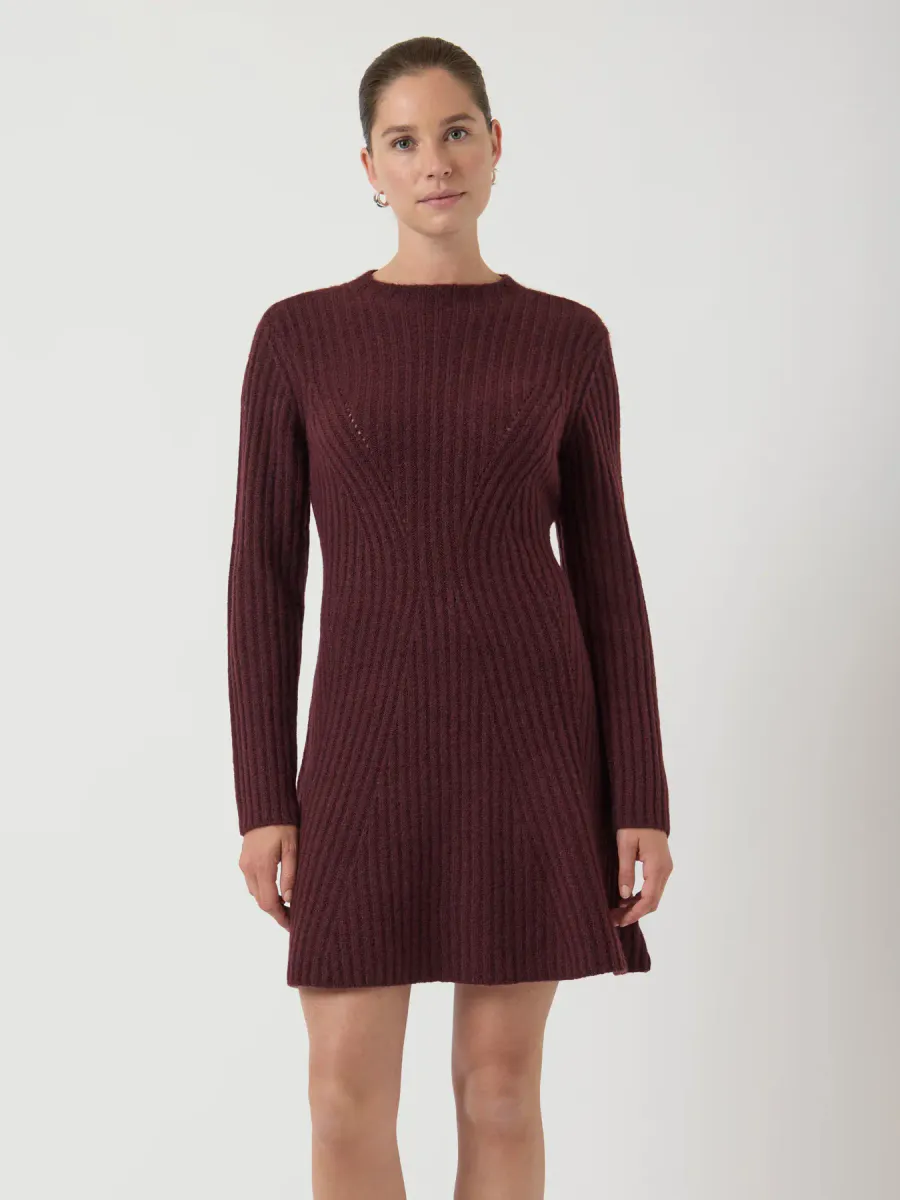 YASDOLLY LS KNIT DRESS PORT ROYAL