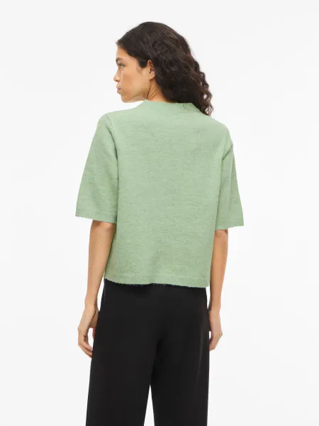Hovedbilde VILIGA 2/4 O-NECK KNIT CARDIGAN SMOKE GREEN