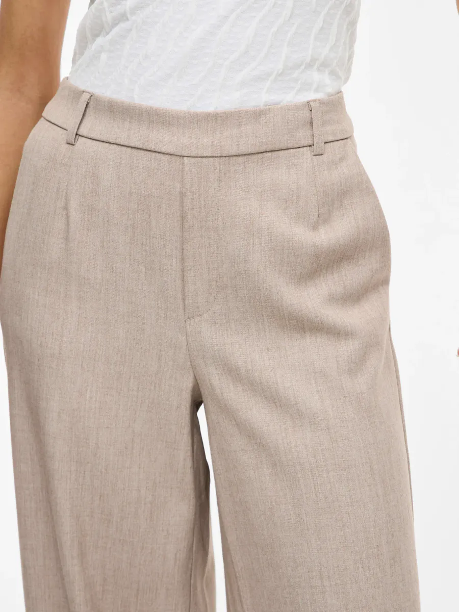 VIVARONE HW WIDE PANT  NATURAL MELANGE