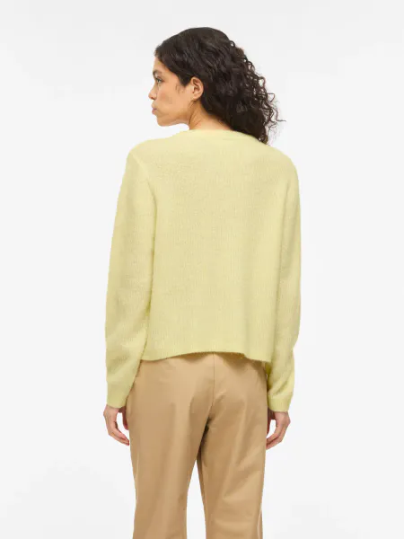 Hovedbilde VILORY O-NECK L/S KNIT CARDIGAN PASTEL YELLOW