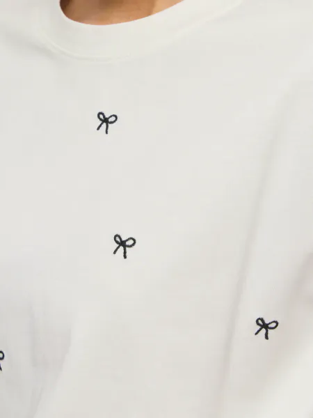 Hovedbilde VIMONIE BOW O-NECK S/S T-SHIRT/RNS SNOW WHITE