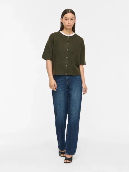 Hovedbilde VILIGA 2/4 O-NECK KNIT CARDIGAN FORREST NIGHT