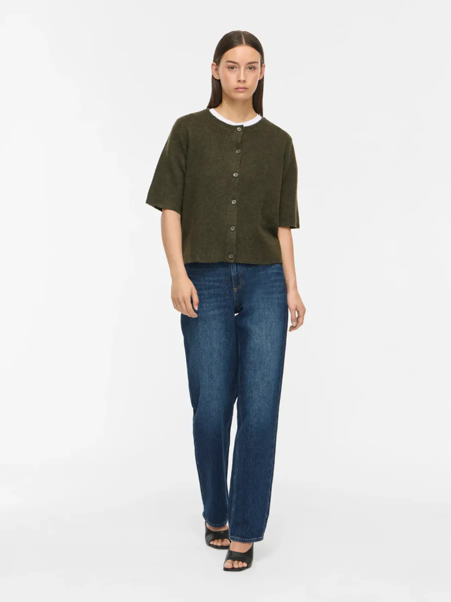 VILIGA 2/4 O-NECK KNIT CARDIGAN FORREST NIGHT