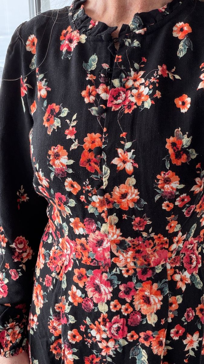 VIELMA BAI O-NECK LS ANKLE DRESS/LN