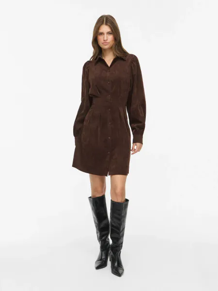 Hovedbilde  VICORDU L/S SHIRT DRESS COFFE BEAN