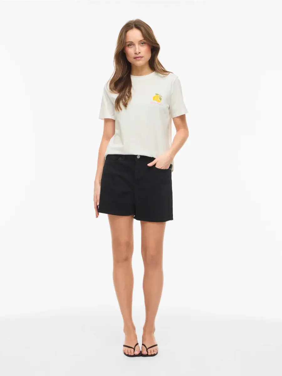 VISYBILLA O-NECK S/S LEMON TOP/PB LEMON FUJI FLOWER
