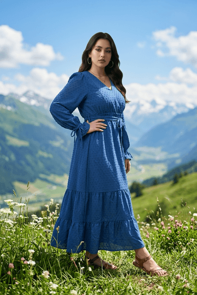 Hovedbilde AMANDA LONG DRESS BLUE