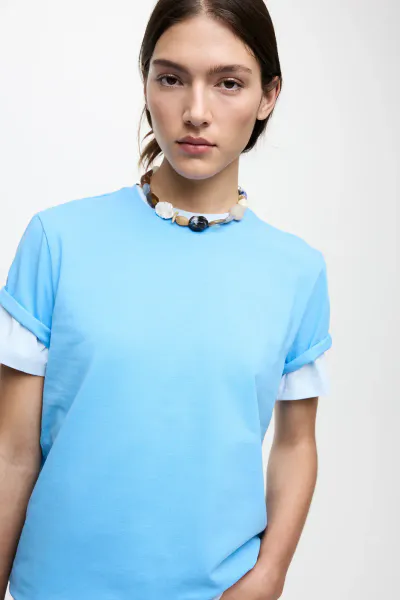 Hovedbilde  VINORA S/S T-SHIRT BLISSFUL BLUE