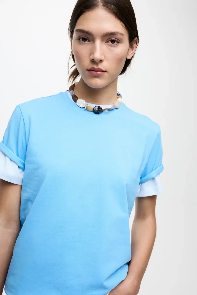  VINORA S/S T-SHIRT BLISSFUL BLUE