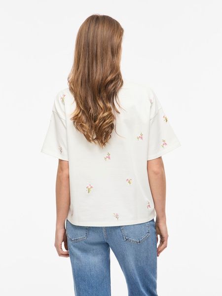 Hovedbilde VIMONIE EMB O - NECK SS FLOWERS