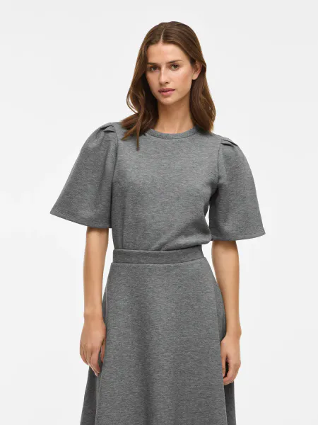 Hovedbilde VIREFLECT O-NECK 2/4 TOP/DF MEDIUM GREY MELANGE