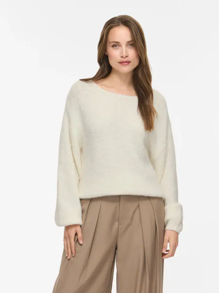 Hovedbilde VIMARLEY L/S EMB KNIT PULLOVER EGRET