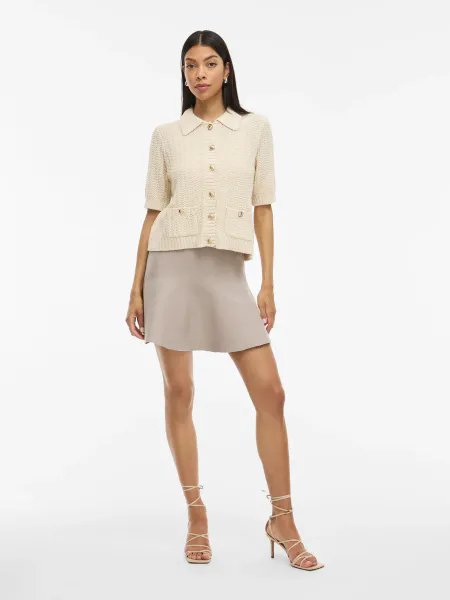 Hovedbilde VIZARAH HW SKATER SKIRT/KA FEATHER GREY