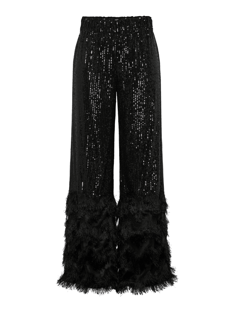 YASFLOW SEQUIN HW WIDE PANTS 