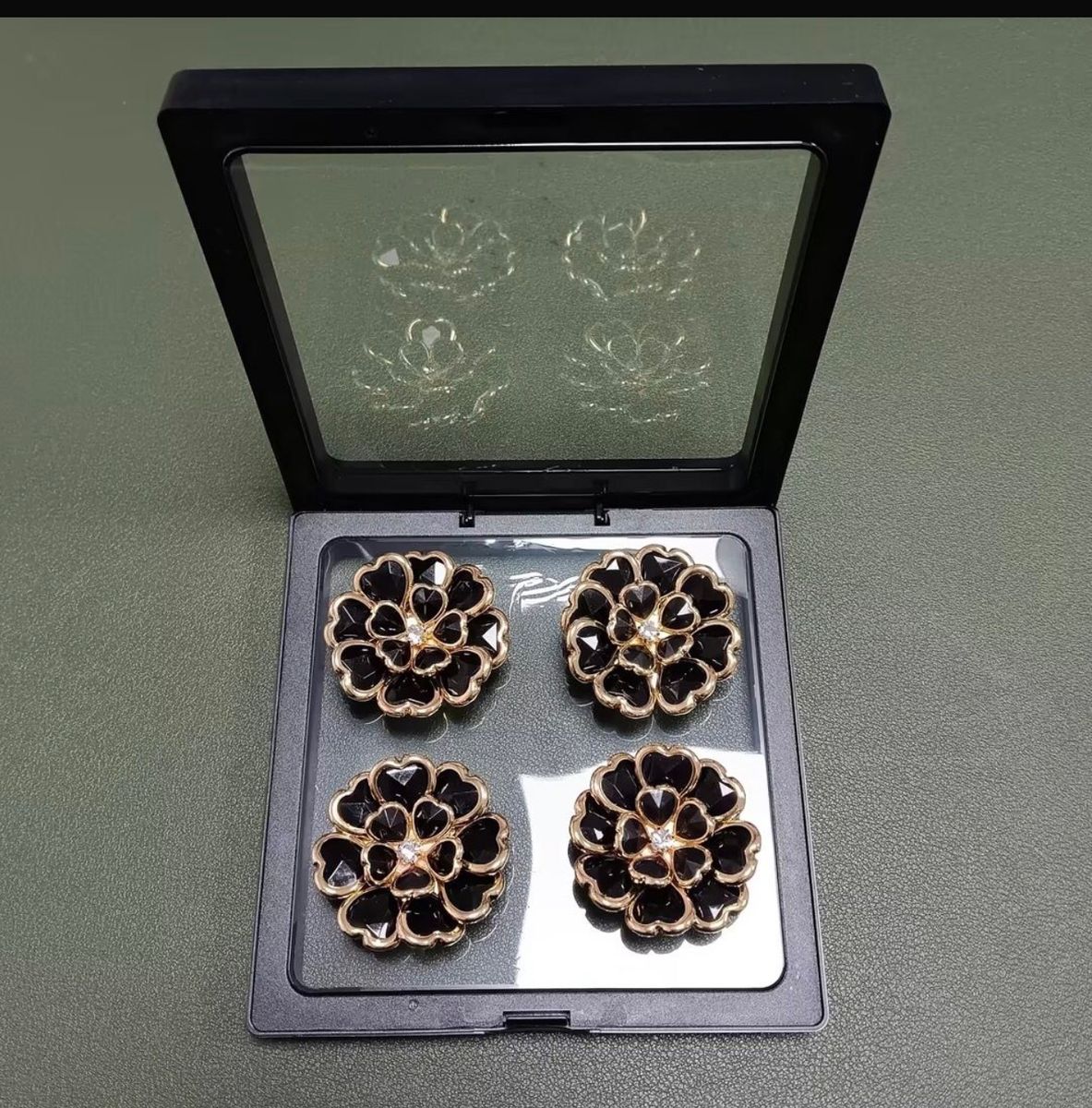  BUTTON COVERS 4PK BLACK