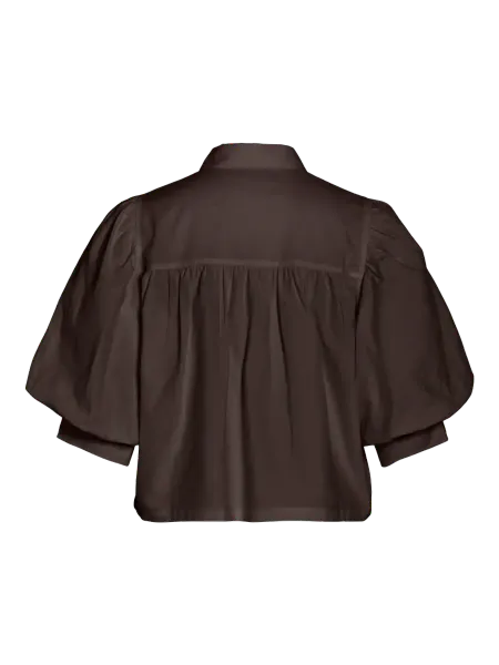 Hovedbilde VIREALU 2/4 COLLAR SHIRT COFFE BEAN